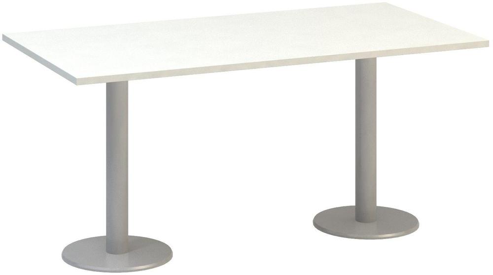Jednací stůl ALFA 400 konferenční, 1600 mm, bílá / šedá