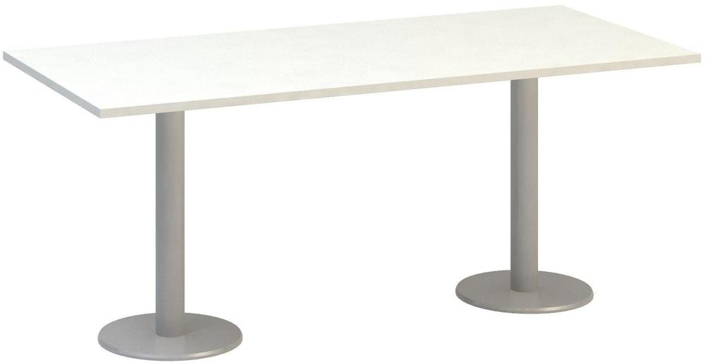 Jednací stůl ALFA 400 konferenční, 1800 mm, bílá / šedá