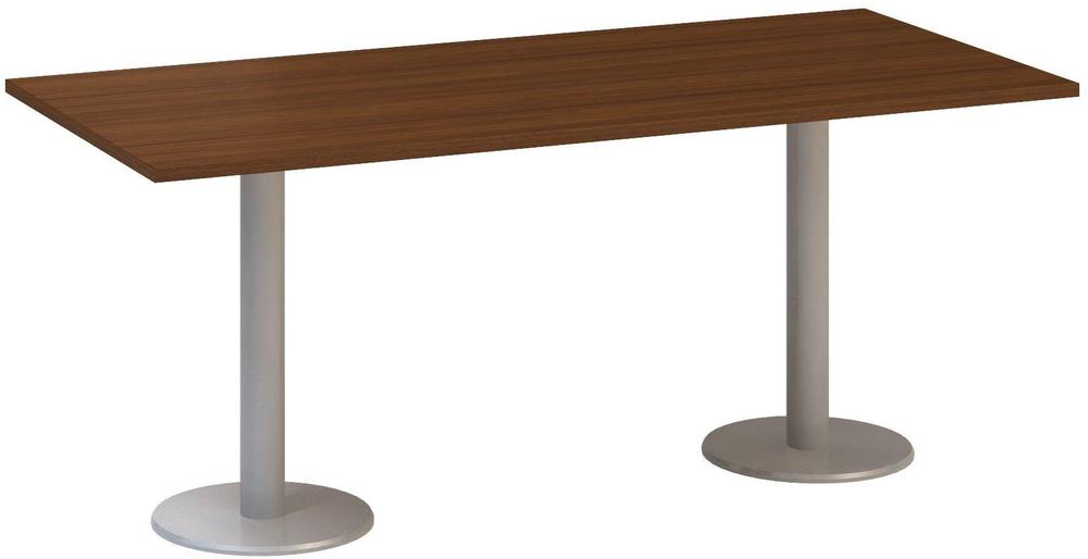 Jednací stůl ALFA 400 konferenční, 1800 mm, ořech / šedá