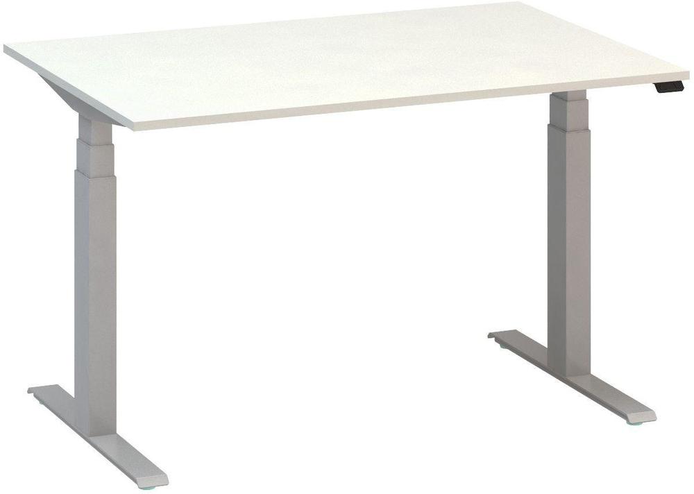 Kancelářský psací stůl ALFA UP výškově stavitelný, 1200 mm, bílá / šedá