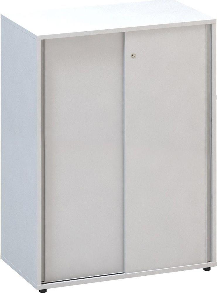 Policová skříň ALFA 500 3M posuvné dveře, bílá