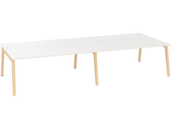 Kancelářský psací stůl ALFA ROOT Bench, 3600 x 1600 mm, bílá