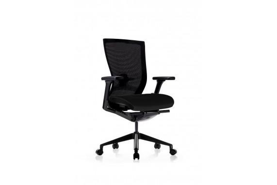 Kancelářská židle ALFA SIDIZ bederní opěrka, černý kříž, černá