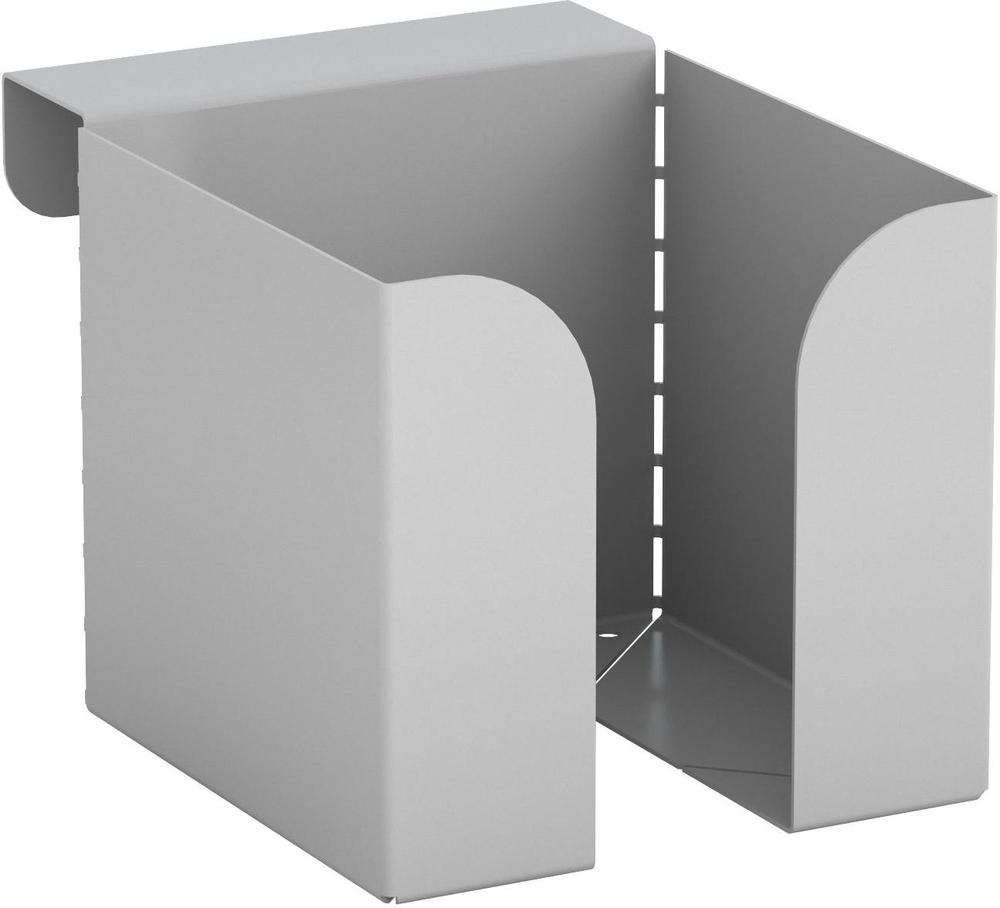 Zásobník na papír 100 x 100 mm, závěsný na paraván, ALFA 625, šedá