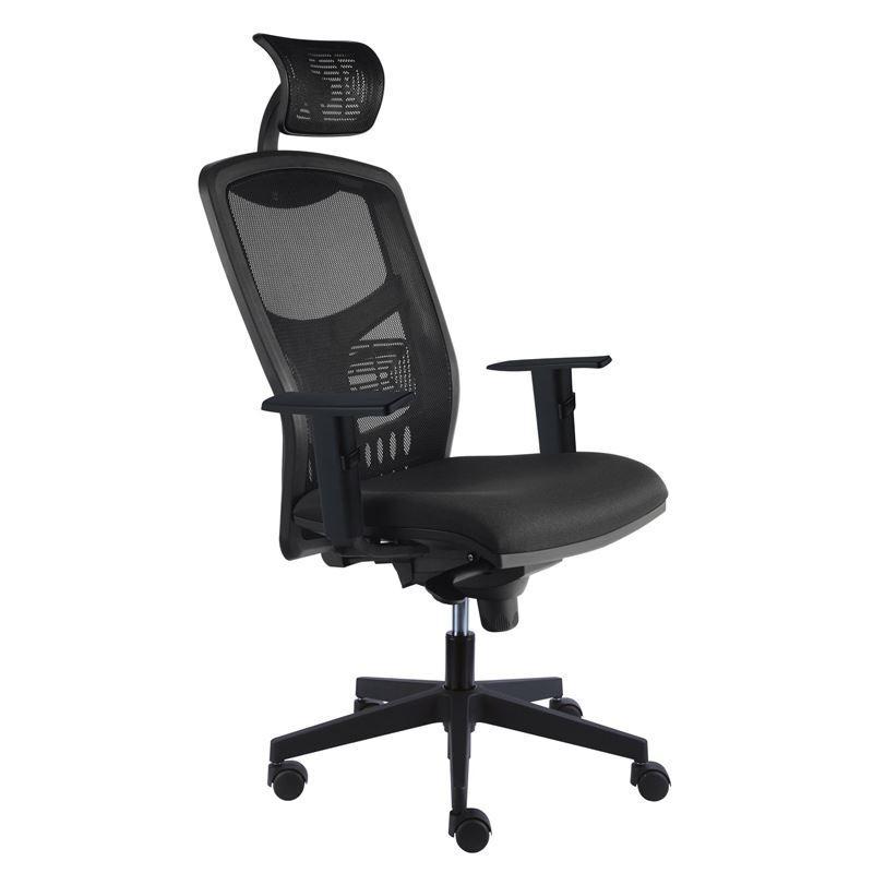 Alba kancelářská židle YORK - černá, síť, synchro, YSI0004