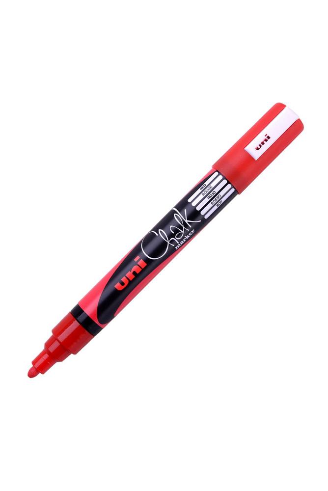 Popisovač křídový UNI PWE-5M 1,8-2,5 mm, červený