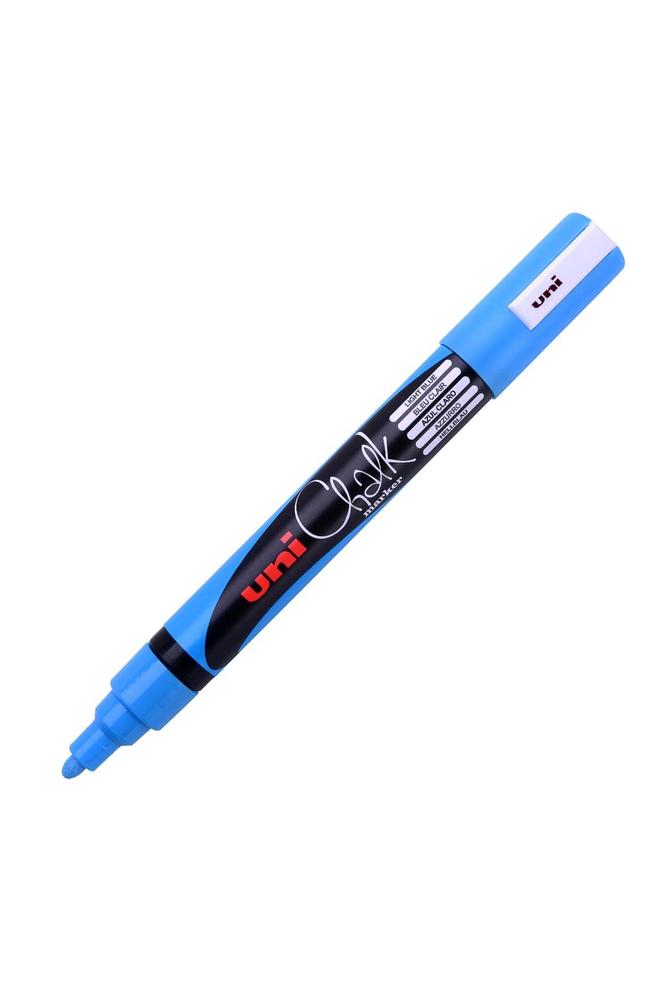 Popisovač křídový UNI PWE-5M 1,8-2,5 mm, sv. modrý
