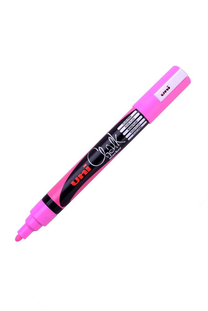 Popisovač křídový UNI PWE-5M 1,8-2,5 mm, růžový fluoresc.