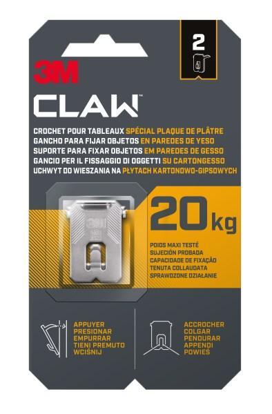 Háček 3M Claw™na sádrokarton 20kg/2ks