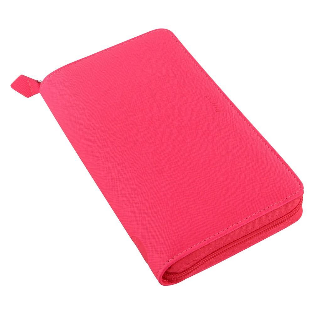 Filofax diář Saffiano Fluoro Compact růžový