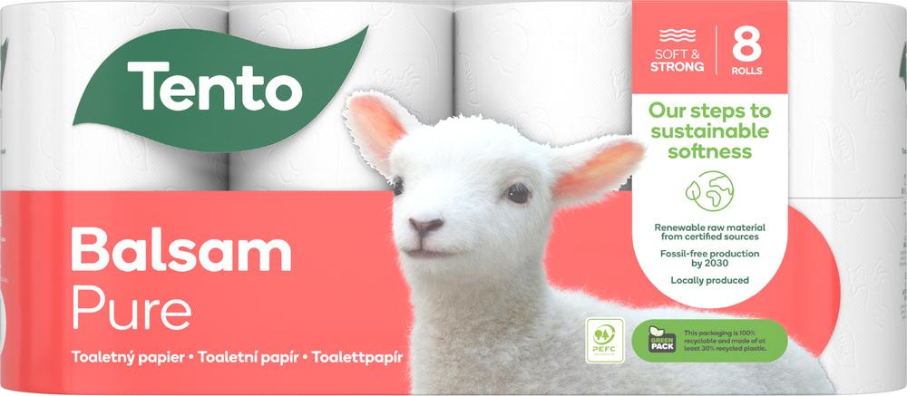 Papír toaletní TENTO Balsam Pure 3-vrstvý 100% celulóza / 8 ks