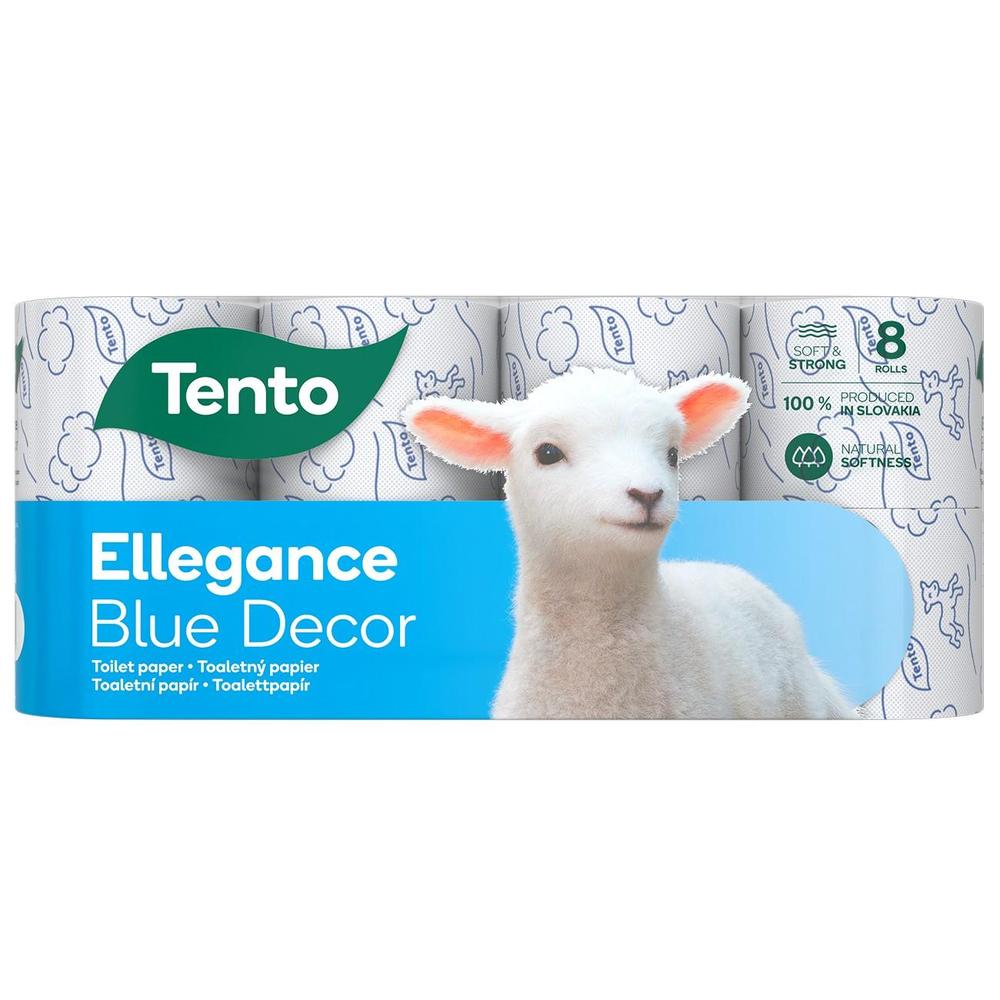 Papír toaletní TENTO Blue Decor 3-vrstvý 100% celulóza / 8 ks