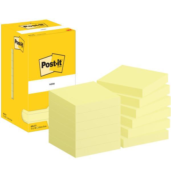 Post-it blok samolepicí CANARY 76 x 76mm /12ks žlutý