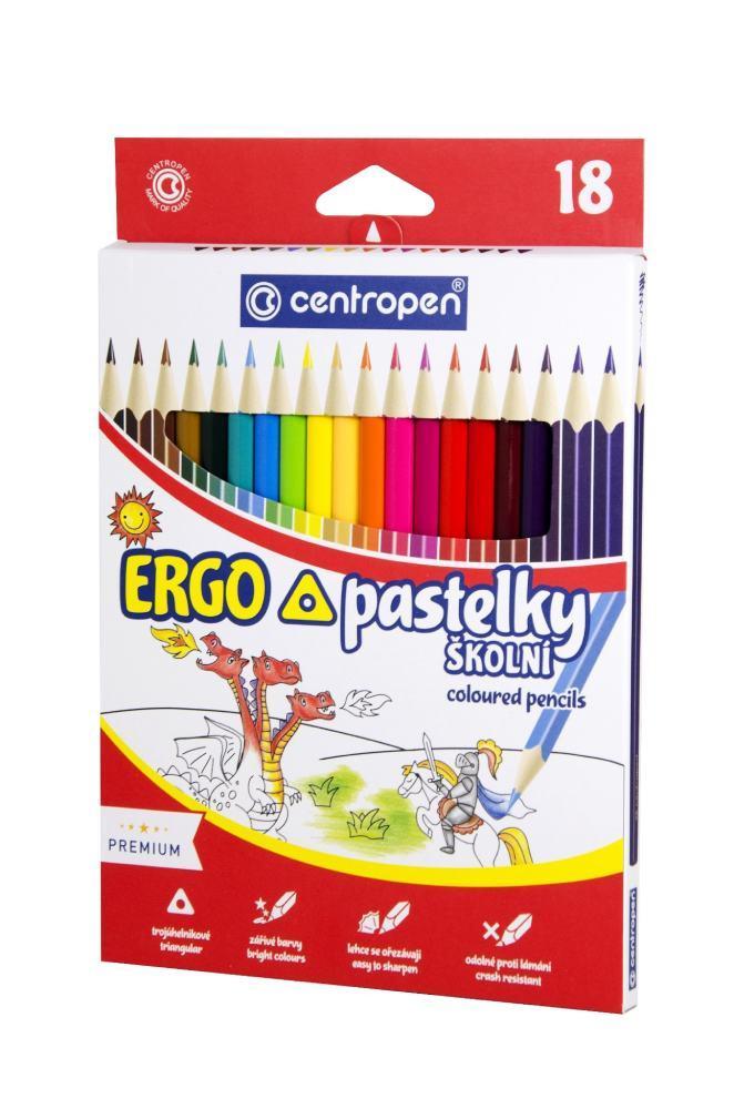 Centropen pastelky 9521 trojhranné 18 ks