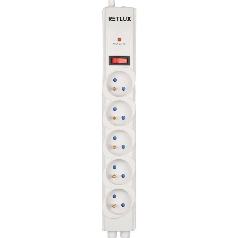 RETLUX kabel prodlužovací , 5 zásuvek, 5m přepěťová ochrana
