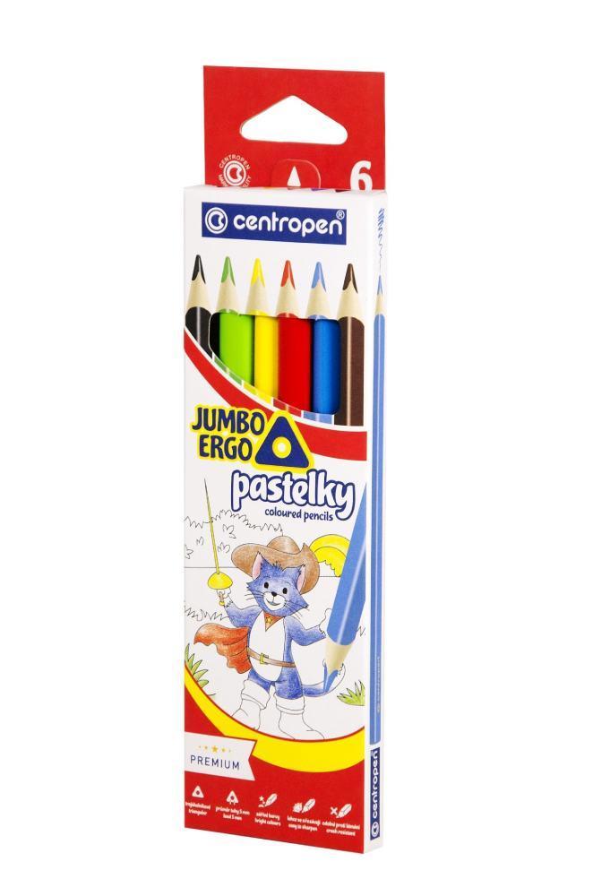 Centropen pastelky JUMBO ERGO 9522 trojhranné 6 ks