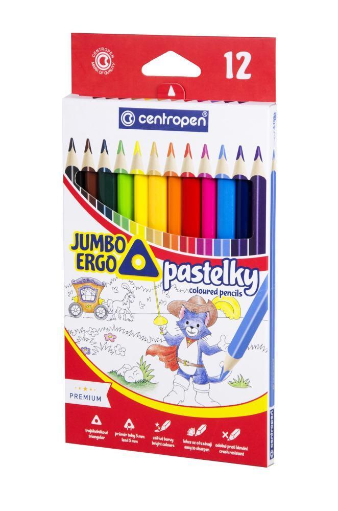 Centropen pastelky JUMBO ERGO 9522 trojhranné 12 ks