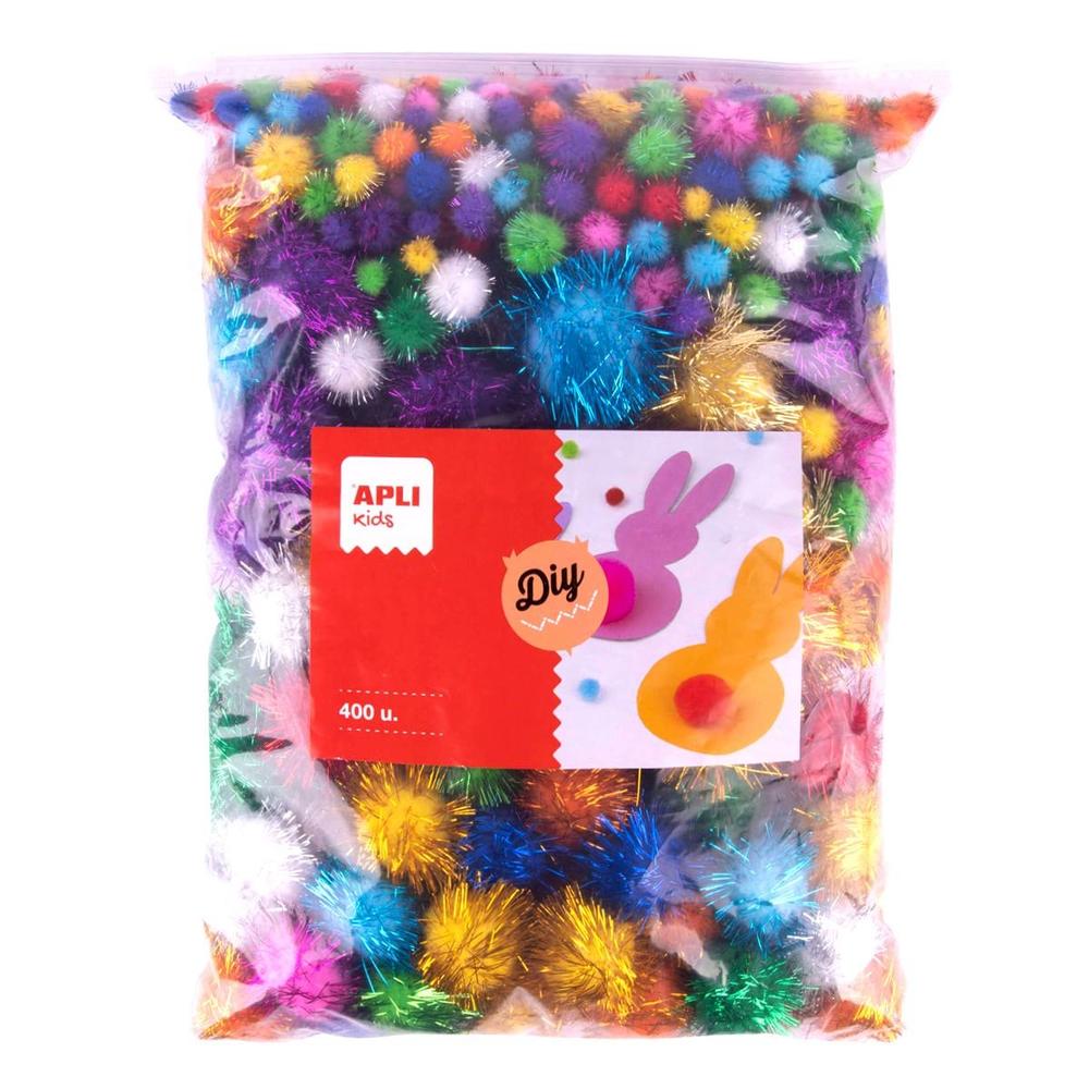 Apli pom pom Jumbo mix/400 ks