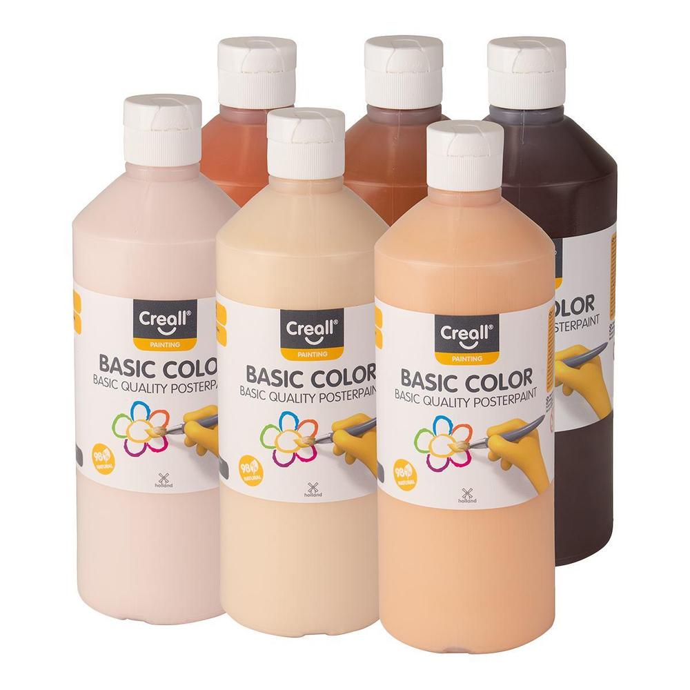 Creall barva temperová 6 x 500 ml mix zemitých barev
