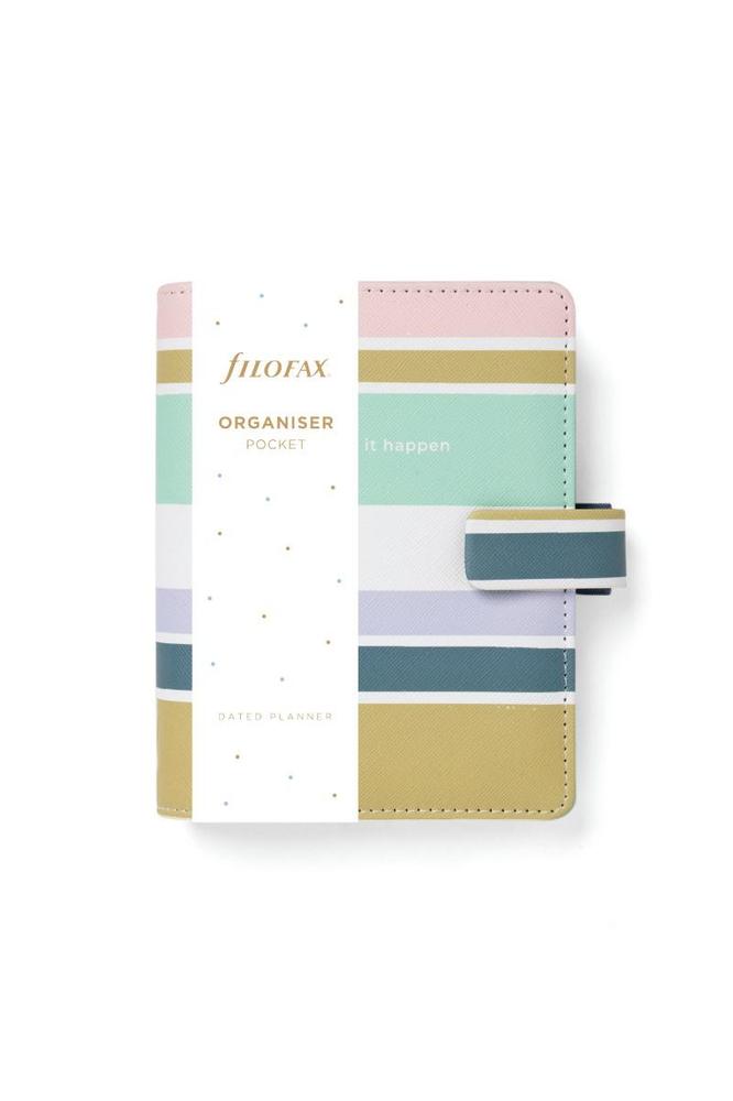 Filofax diář Good Vibes kapesní, Stripes