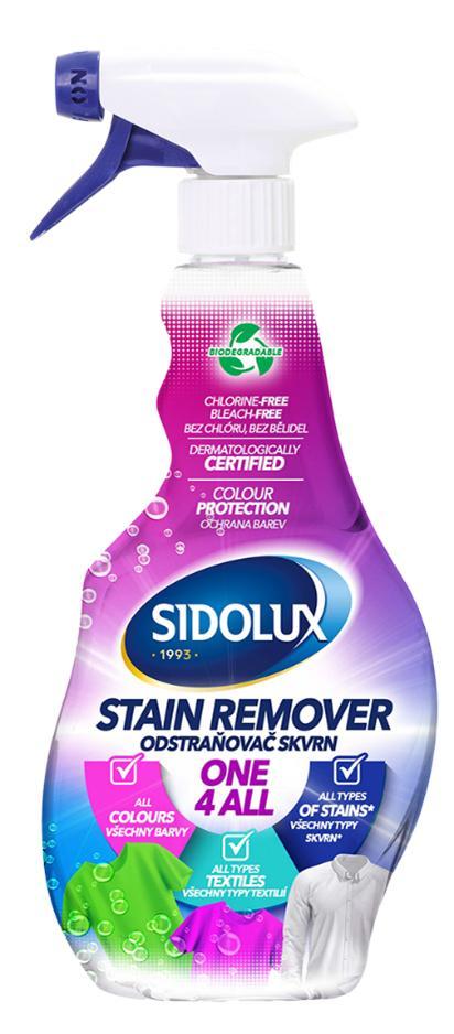 SIDOLUX odstraňovač skvrn na všechny typy tkanin 500 ml