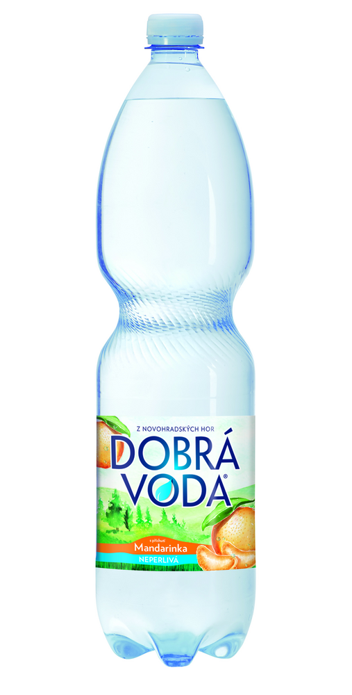 Dobrá voda perlivá mandarinka 1,5L / 6ks