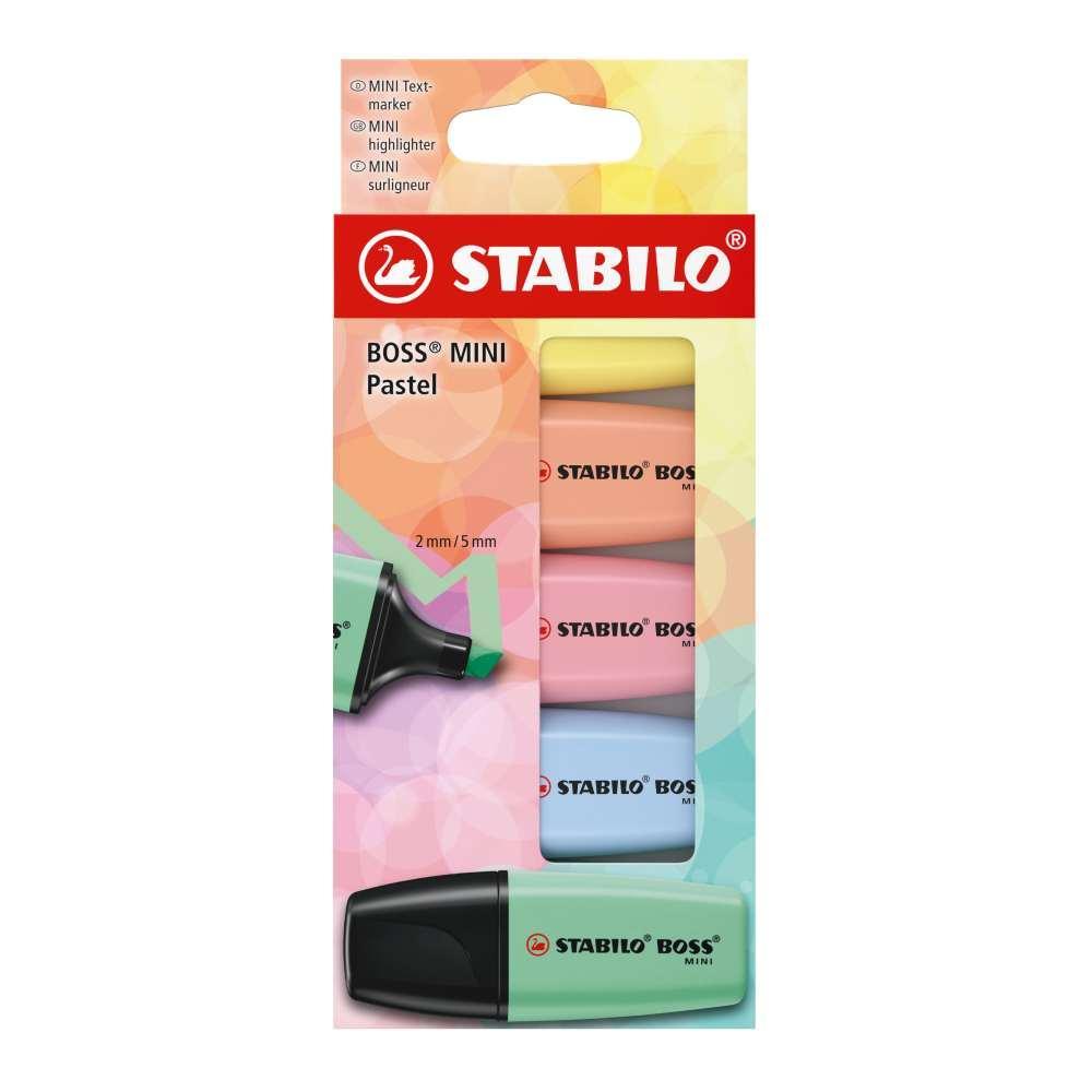 Zvýrazňovač STABILO BOSS MINI Pastel sada 5 ks