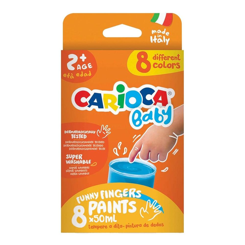 CARIOCA prstové barvy Baby 2+ 8 × 50 ml