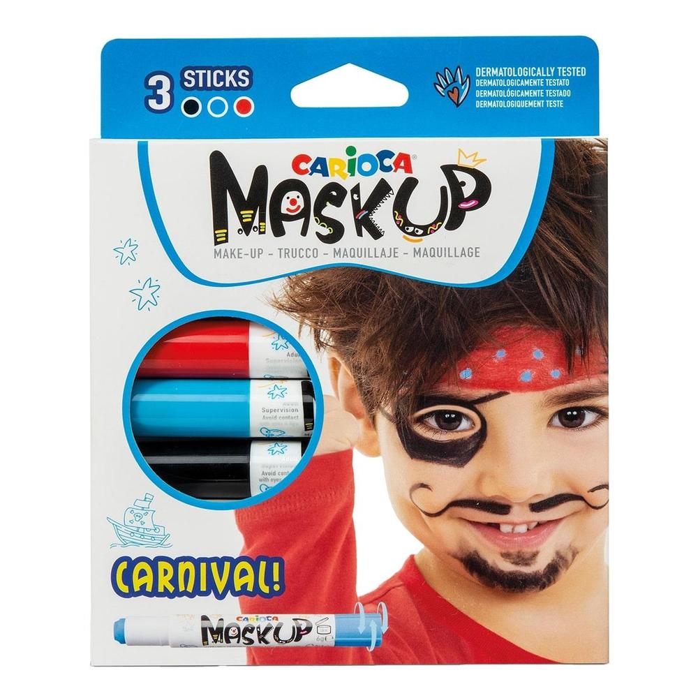 CARIOCA barvy obličejové v tyčince Carnival 3 ks