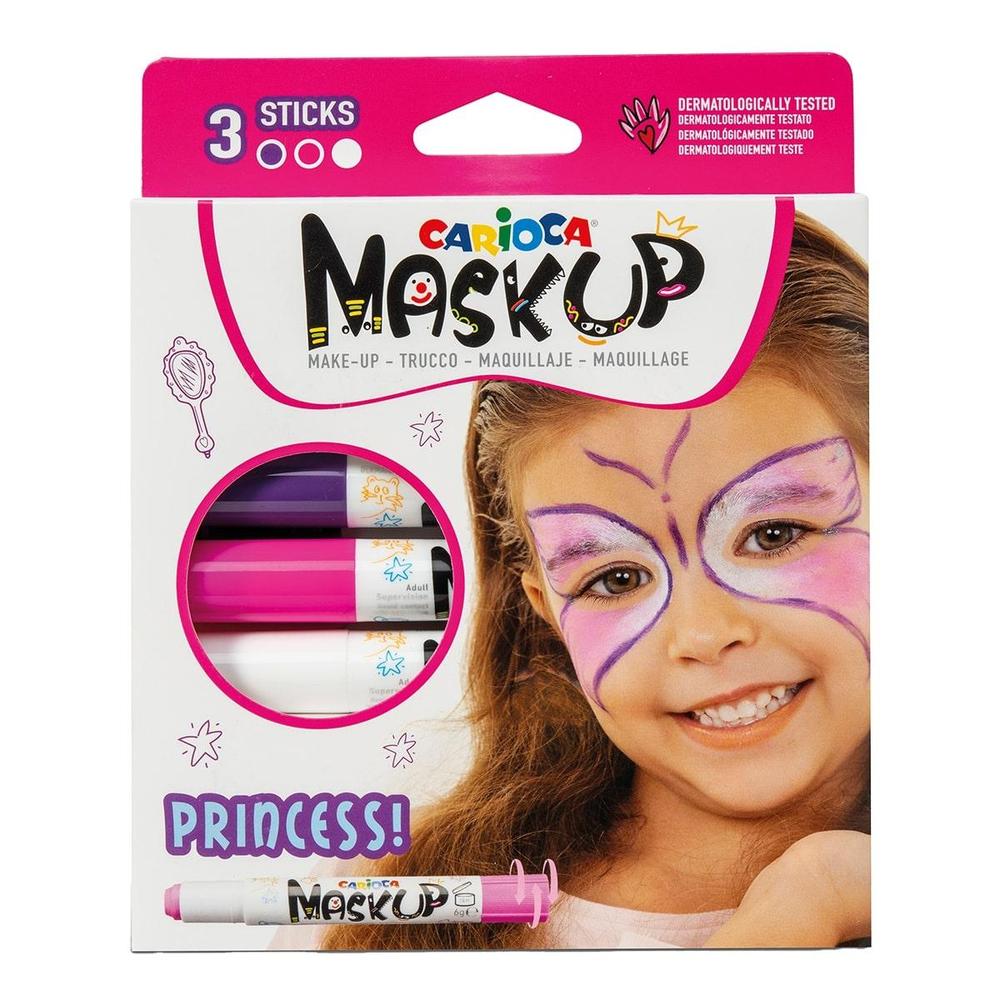 CARIOCA barvy obličejové v tyčince Princess 3 ks