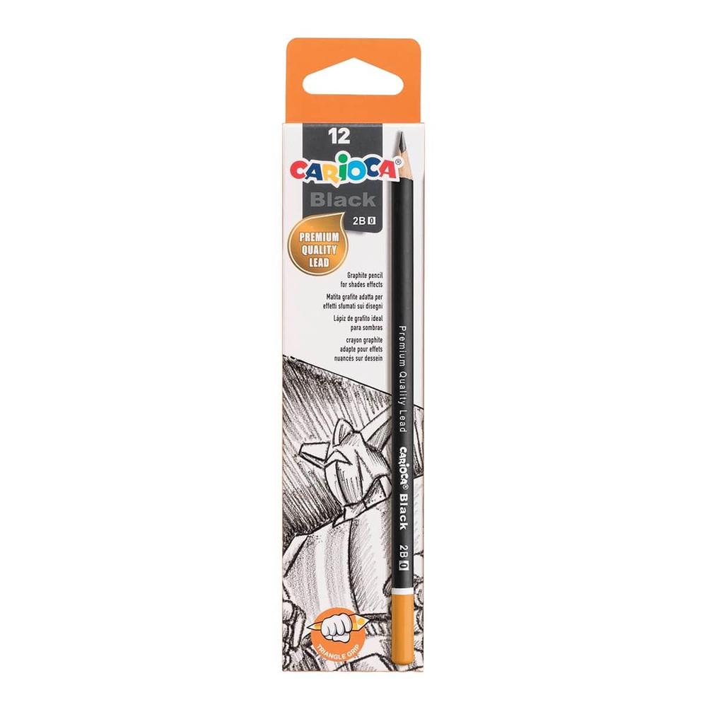 CARIOCA tužka grafitová trojhranná Black 0/2B