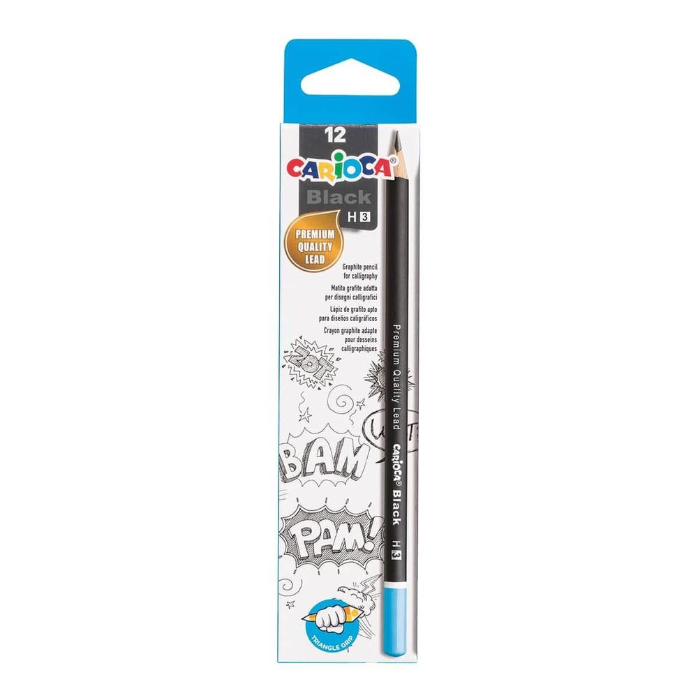 CARIOCA tužka grafitová trojhranná Black 3/H