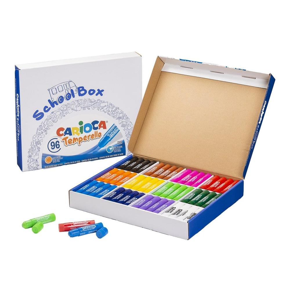 CARIOCA barvy temperové v tyčince box 96 ks