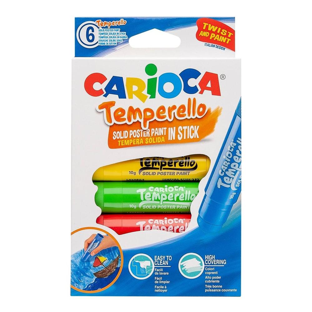 CARIOCA barvy temperové v tyčince 6 ks