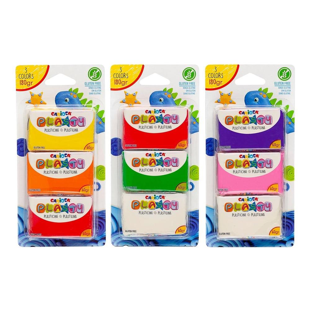 CARIOCA modelína mix barev 3 × 60 g