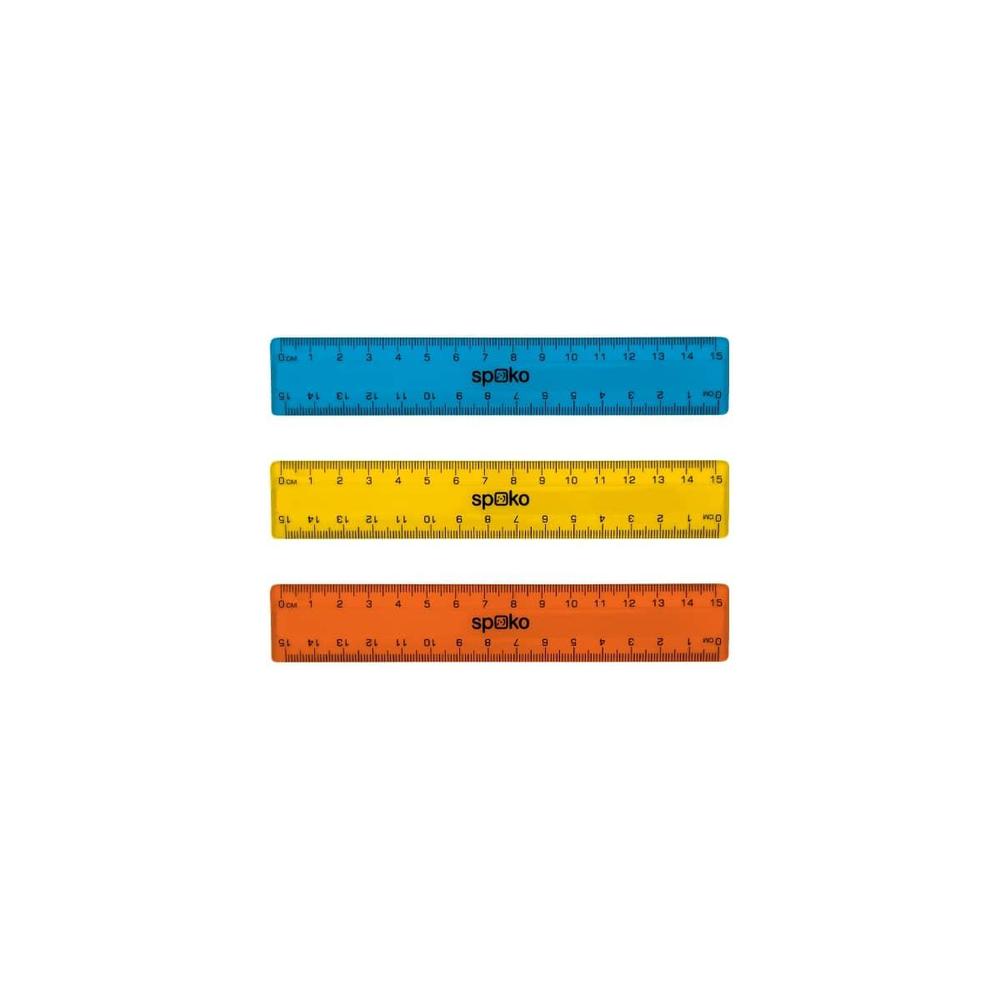 Spoko pravítko 15 cm mix barev