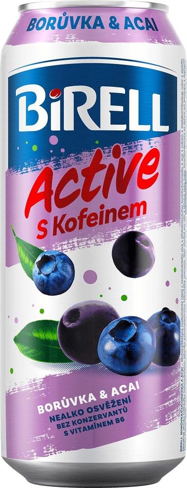 Pivo Birell ochucený borůvka Active s kofeinem 0,5 l