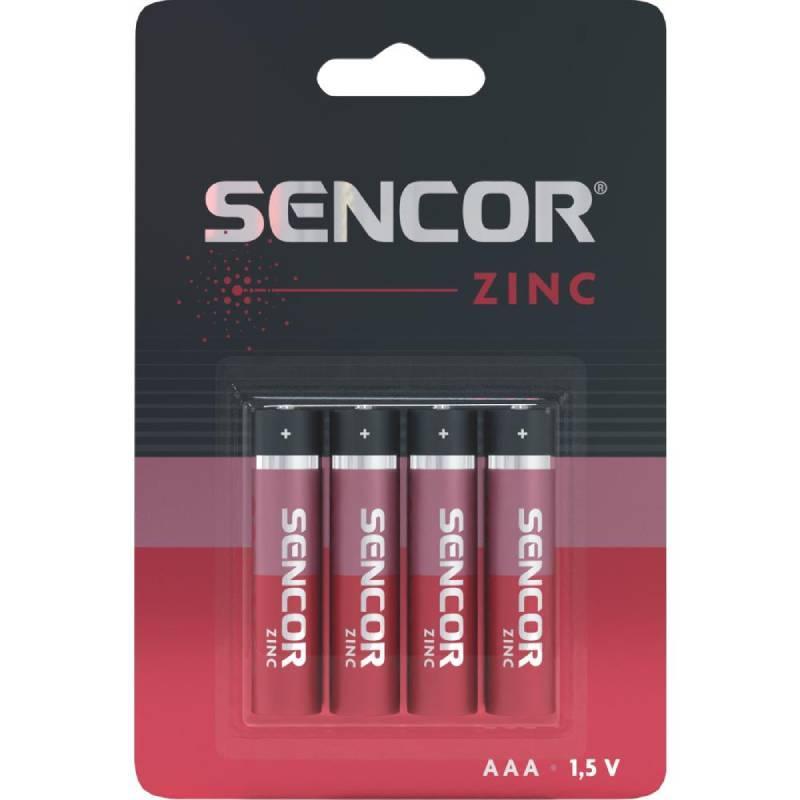Sencor baterie zinková AAA , mikrotužková / 4 ks