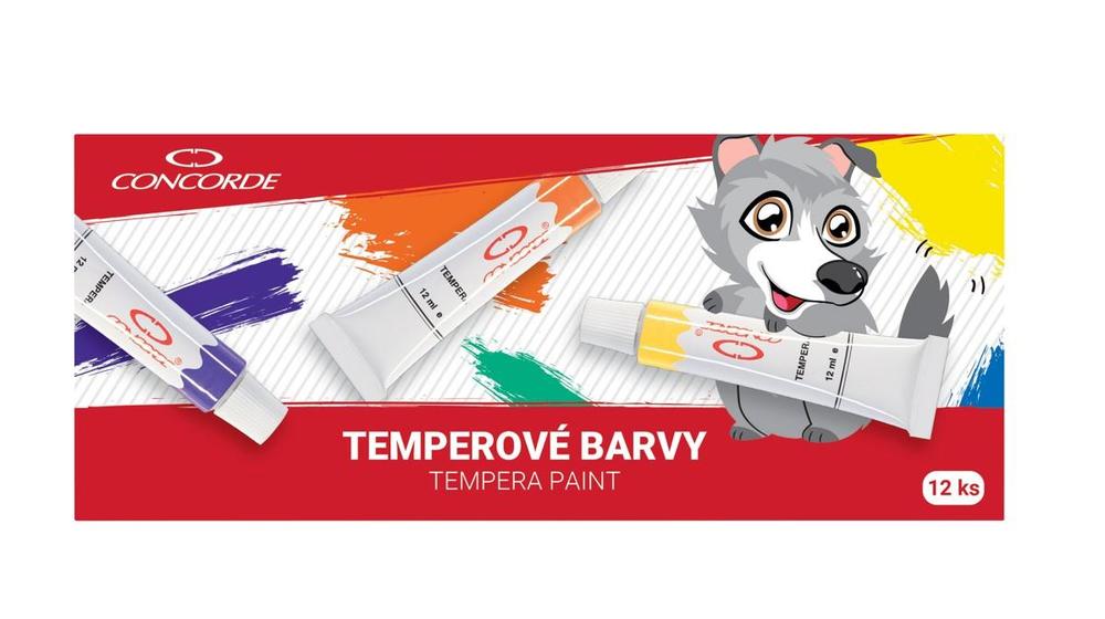 CONCORDE barvy temperové 12 ml/12 barev