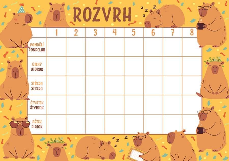 Rozvrh hodin A5 - Kapybary