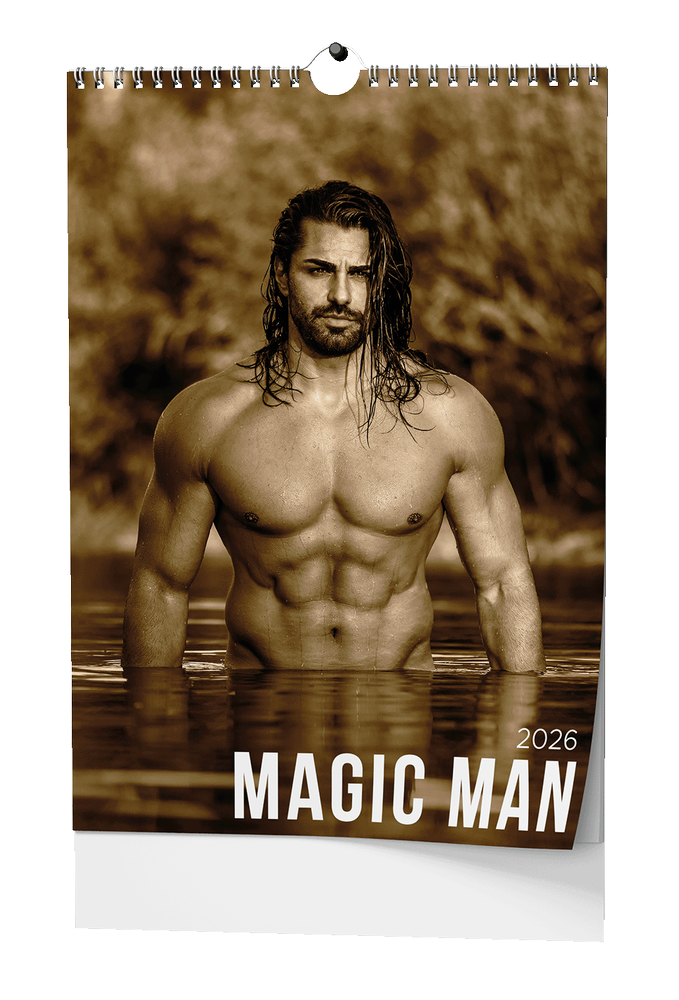 Baloušek Tisk kalendář nástěnný A3 Magic Man - černobílý